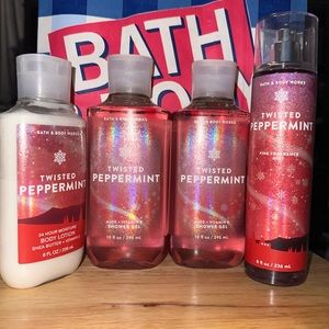 TWISTED PEPPERMINT Ultimate Hydration Body Cream, Shower gel and Fragrance Mist